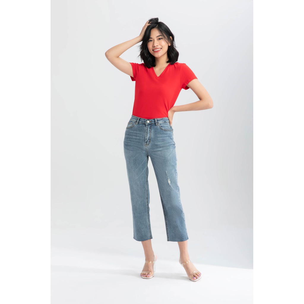 Quần bò nữ thả gấu IVY moda MS 25B8002