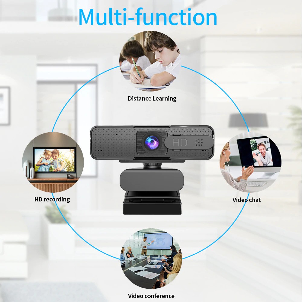 Webcam Hd 1080p Tishric Tự Động Lấy Nét Kèm Micro - H701 Đen | BigBuy360 - bigbuy360.vn