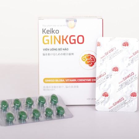 Viên bổ não Keiko Ginkgo – Hỗ trợ tăng cường hoạt huyết máu não, ngăn nguy cơ tai biến, đột quỵ (20 viên)