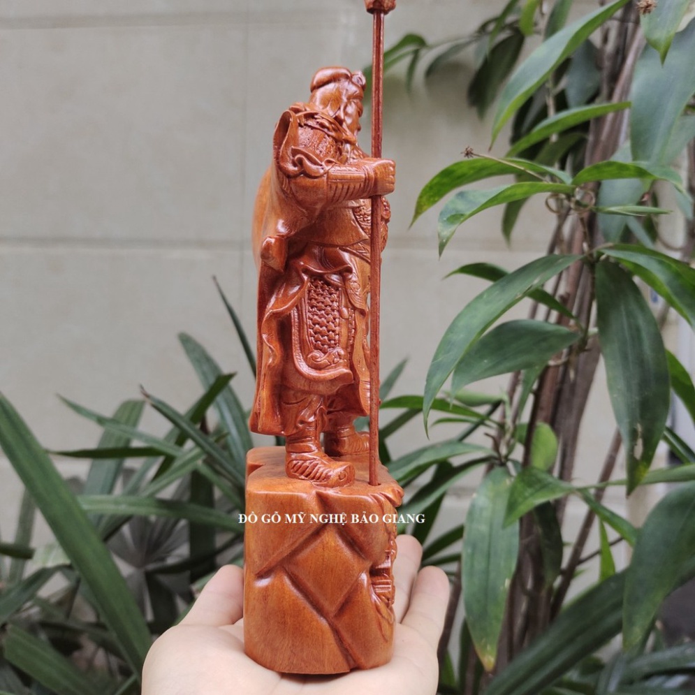 Tượng quan công quan vân trường trấn ải gỗ hương cao 20cm