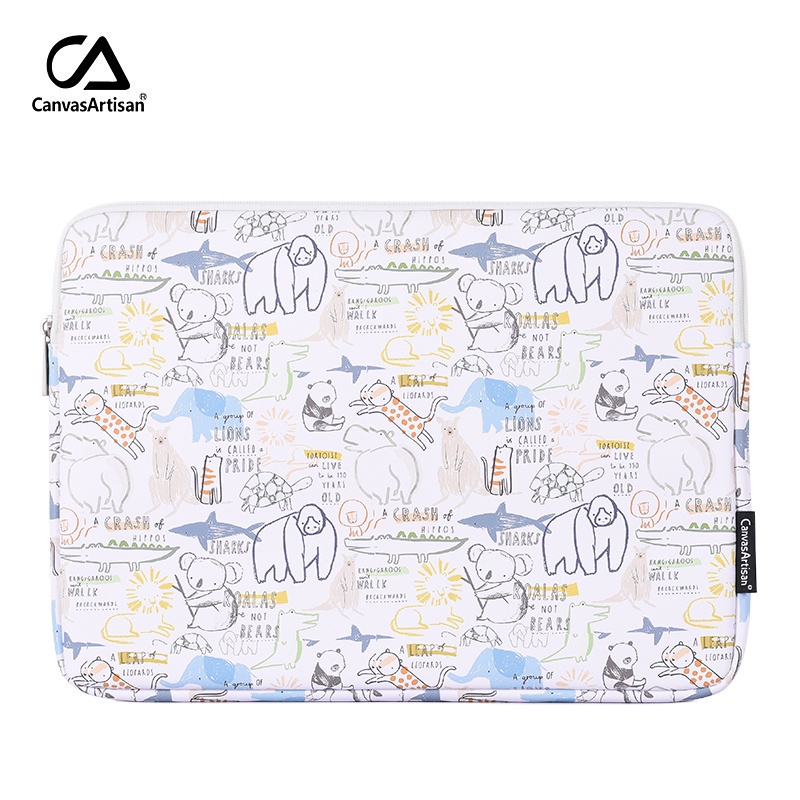 CanvasArtisan Túi da đựng laptop chống thấm nước họa tiết hoạt hình graffiti cho Matebook Air Pro 11 12 13 14 15 inch