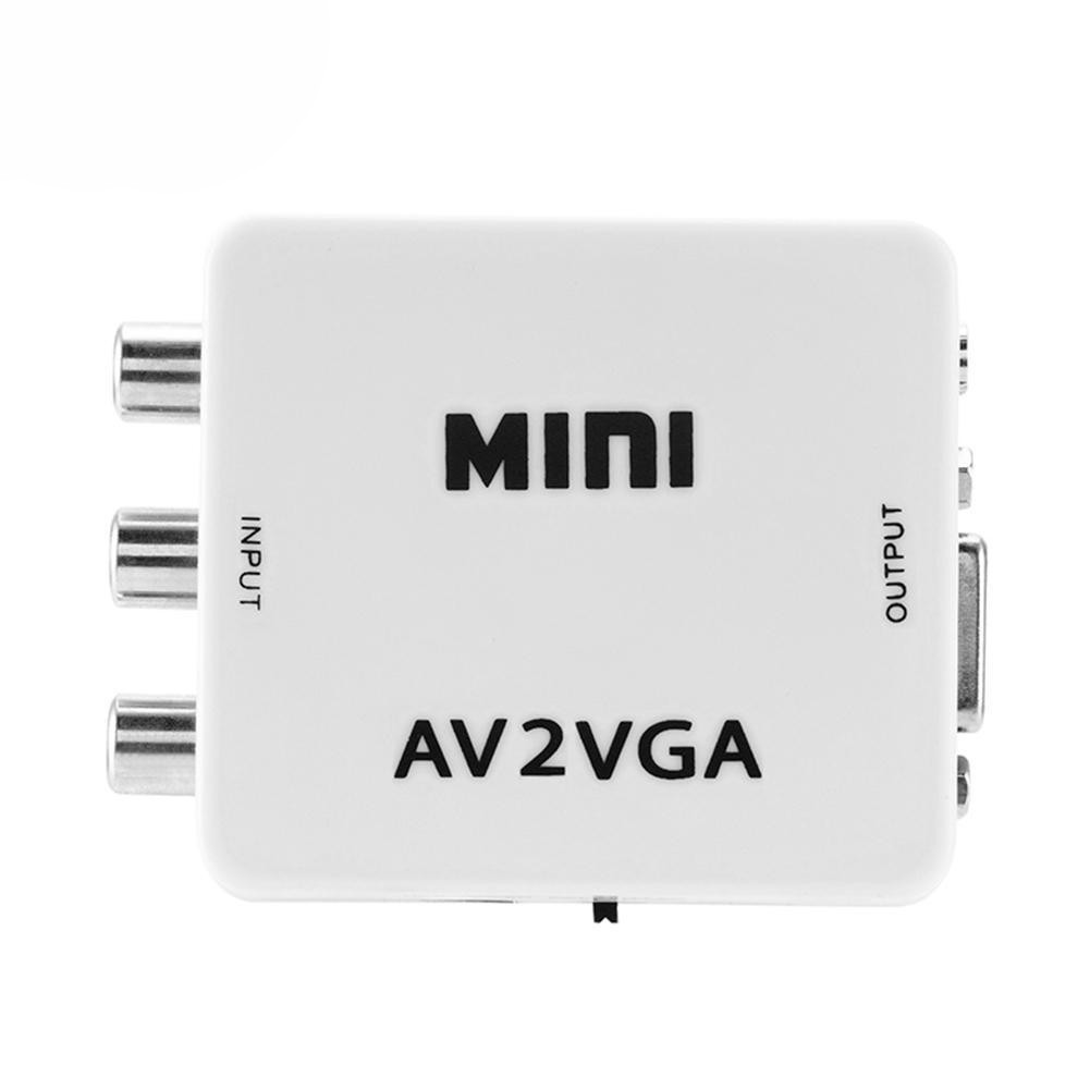 Bộ Box Chuyển Đổi Tín Hiệu AV ra VGA Audio CVSB Model AV2VGA Hỗ Trợ Phân Giải FullHD 1080P Có Switch 720p và 1080p.BCA