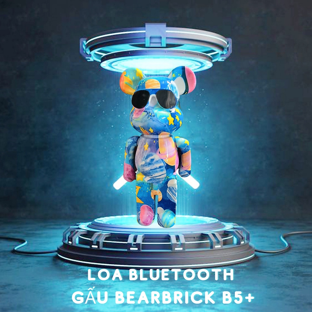 Loa Bluetooth Gấu Bearbrick Nghe Nhạc cực hay, Loa bluetooth Gấu Mini B5+ Màu Sắc Sang Chảnh Mẫu Mới 2022