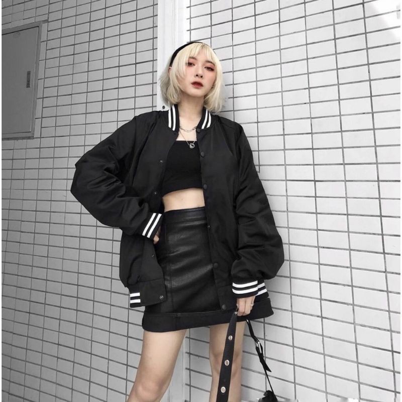 Áo Khoác Bomber dù Trơn Nam/Nữ form unisex (Ảnh thật)