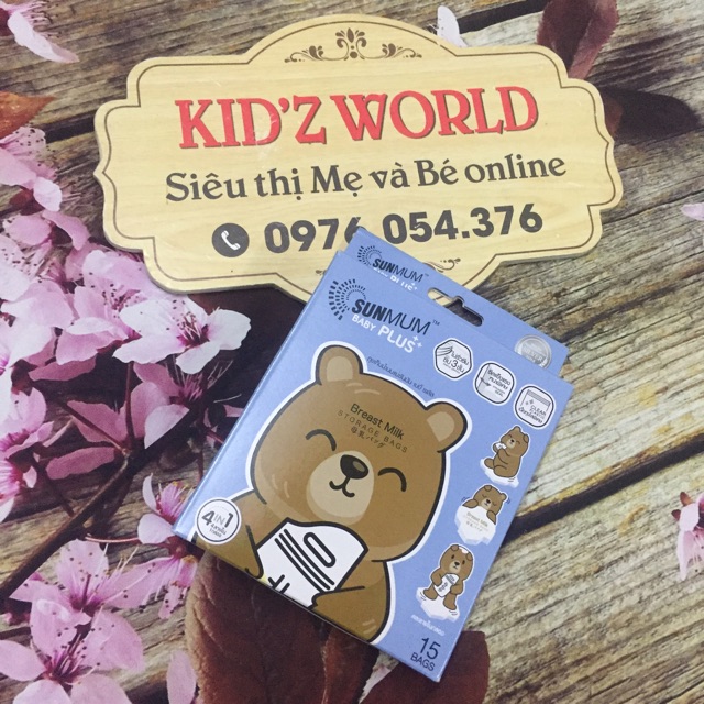 Túi trữ sữa Sunmum Thái Lan dung tích 100ml-250ml