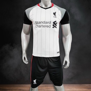 Quần áo bóng đá CLB Liverpool trắng Vải thun lạnh cao cấp