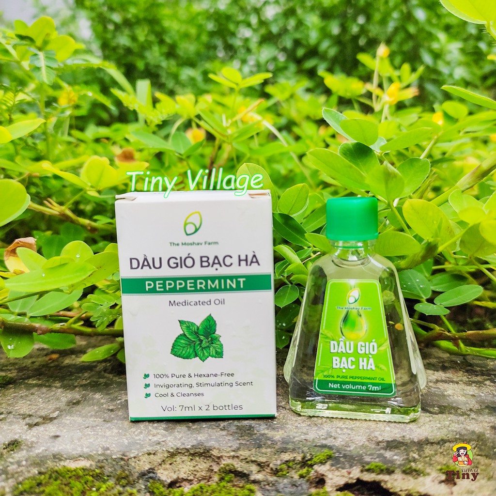 Dầu Gió Bạc Hà Thơm Dịu Thông Mũi Giảm Say Xe The Moshav Farm