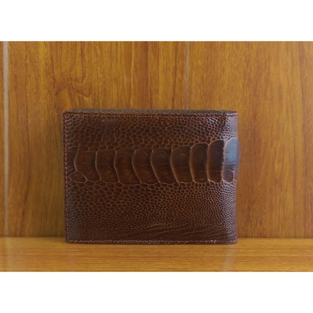 Ví Da Đà Điểu Màu Nâu Đậm