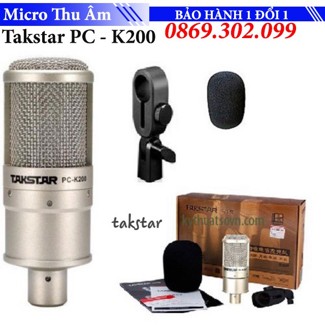 Micro Thu Âm Takstar PC K200 (Chỉ mic - Không Kèm nguồn)