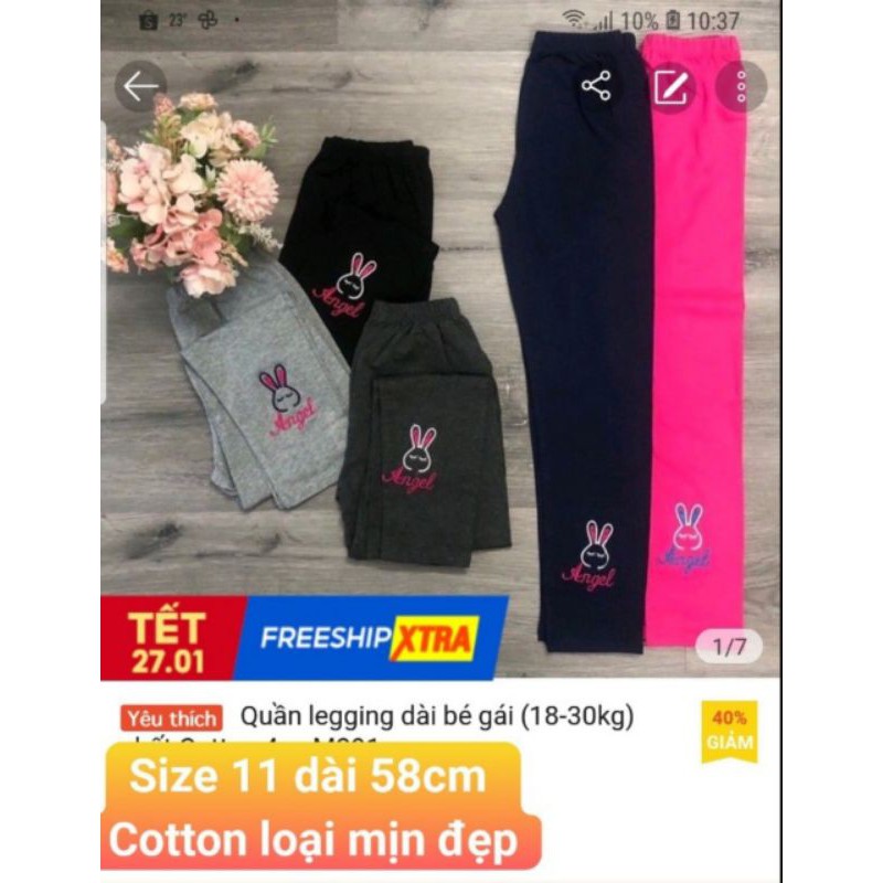 {8-18kg} Quần dài legging, quần dài cotton bé gái chất mịn đẹp