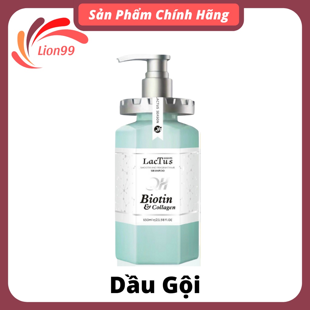 Dầu gội biotin lactus season ngăn gàu, giảm rụng tóc QH lactus season biotin collagen 650ml