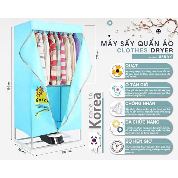 [XẢ KHO] TỦ SẤY QUẦN ÁO SAM SUNG kèm điều khiển từ xa – Hiệu suất 15kg – Bảo hành 1 năm