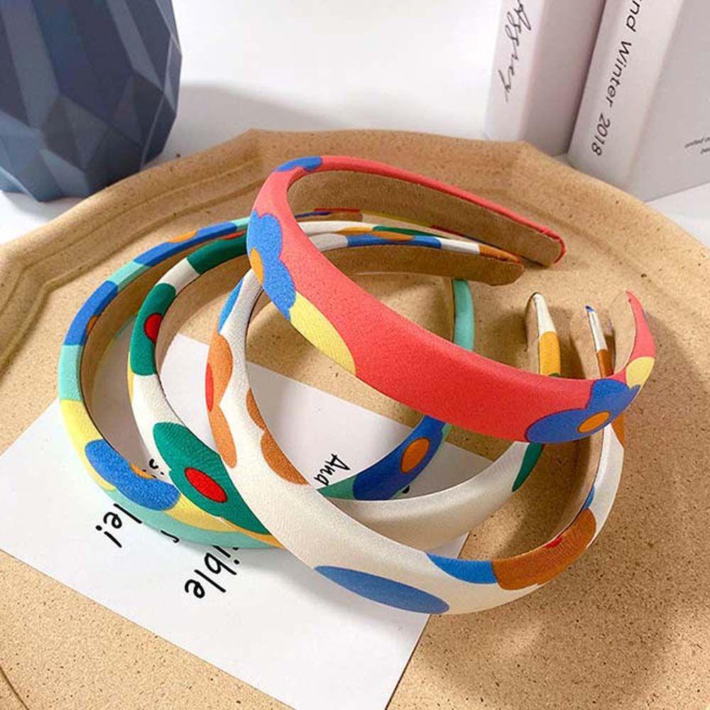 ANEMONE Dây Cột Tóc In Họa Tiết Hoa Dễ Thương Thời Trang Cho Nữ