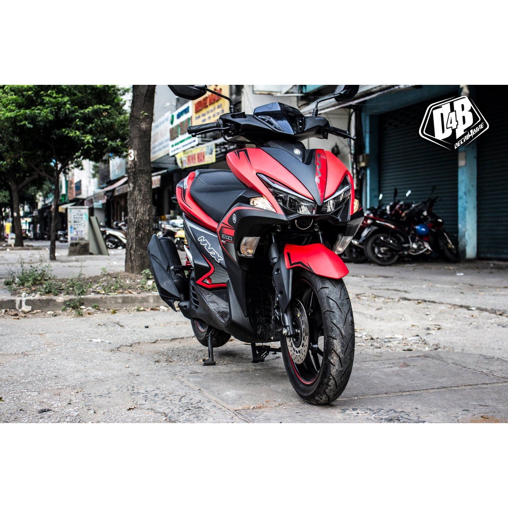 Tem trùm xe NVX Red Black