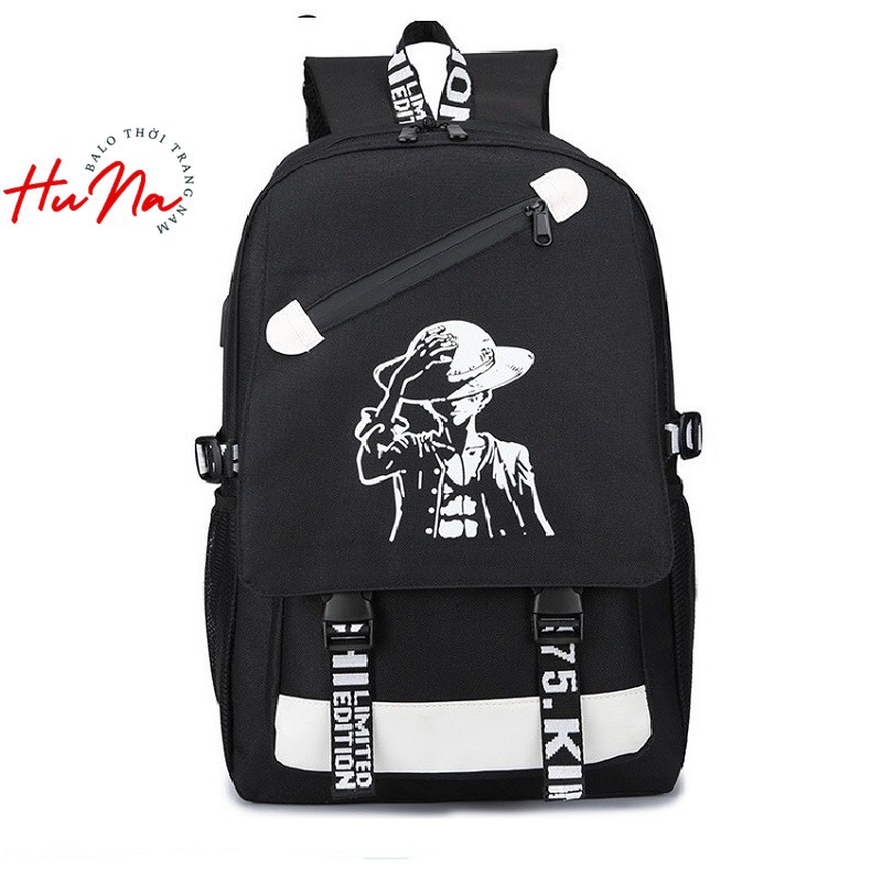 Balo laptop 15.6 inch Huna đi học thời trang, balo nam chống nước có phản quang