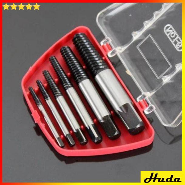 BỘ MŨI VẶN THÁO ỐC VÍT BULONG BỊ GÃY - BỘ THÁO VÍT BU LÔNG GẪY 6 MÓN - đồ làm mộc