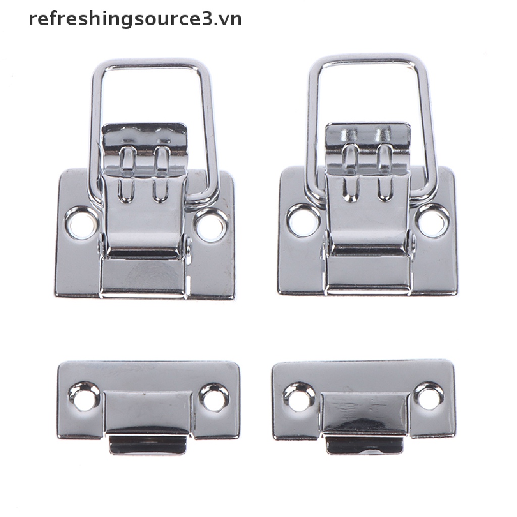 Set 2 chốt khóa bằng thép không gỉ crom dành cho hộp rương/ vali