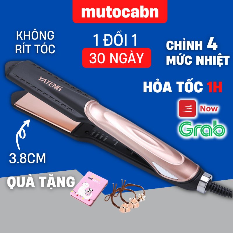 Máy Duỗi Tóc Là Thẳng Bản Lớn 4cm Uốn Làm Xoăn 4 Mức Nhiệt YT525