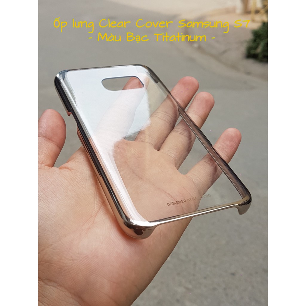 Ốp S7 (thường) viền màu , lưng trong suốt Clear Cover chính hãng Samsung | BigBuy360 - bigbuy360.vn