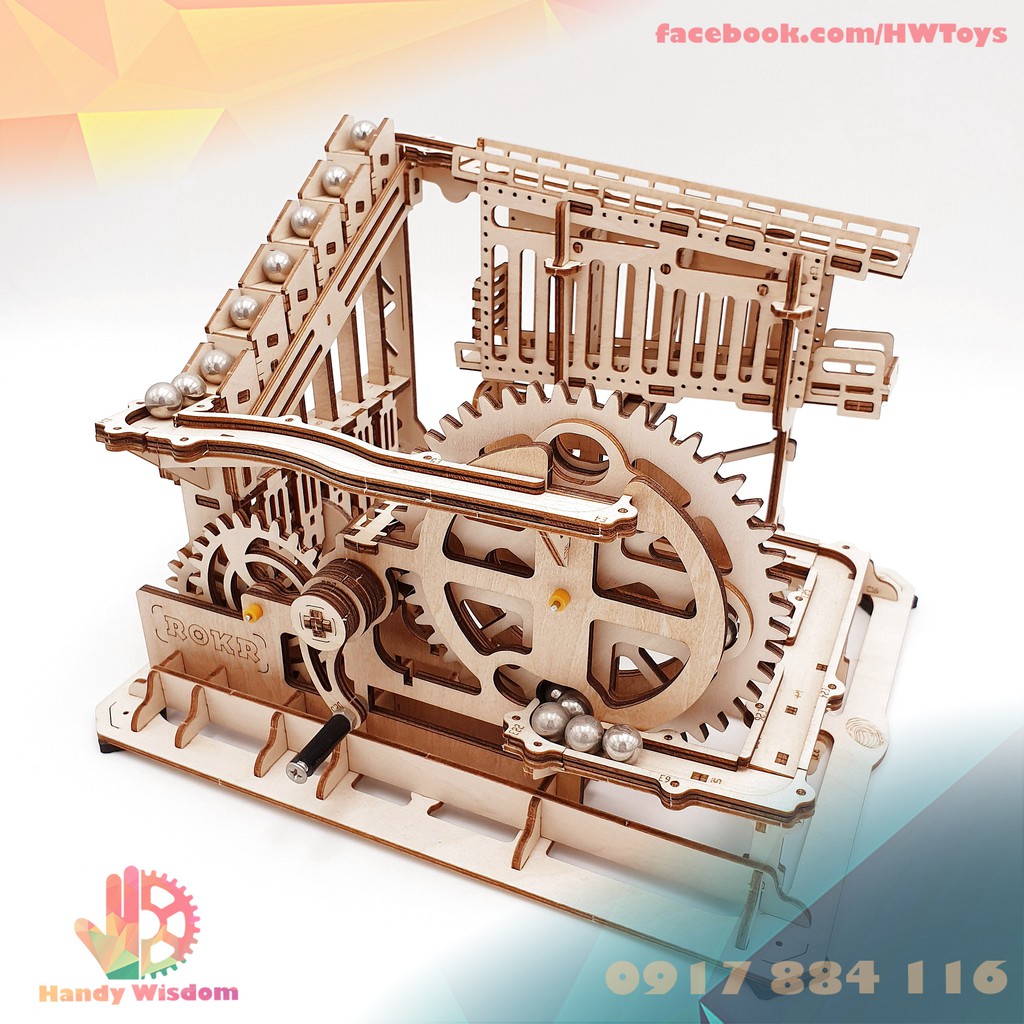 (Bán kèm mô tơ) - Đường bi chạy Robotime Marble Squad - LG502