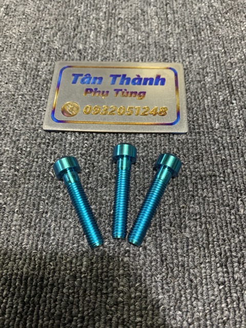 Ốc Titan GR5 đầu dù kiểu có gờ xanh tím, lục bảo
