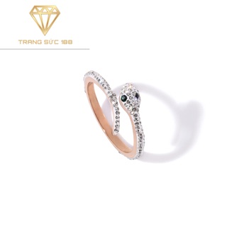 Nhẫn titan ko đEn rắn đính đá NT080