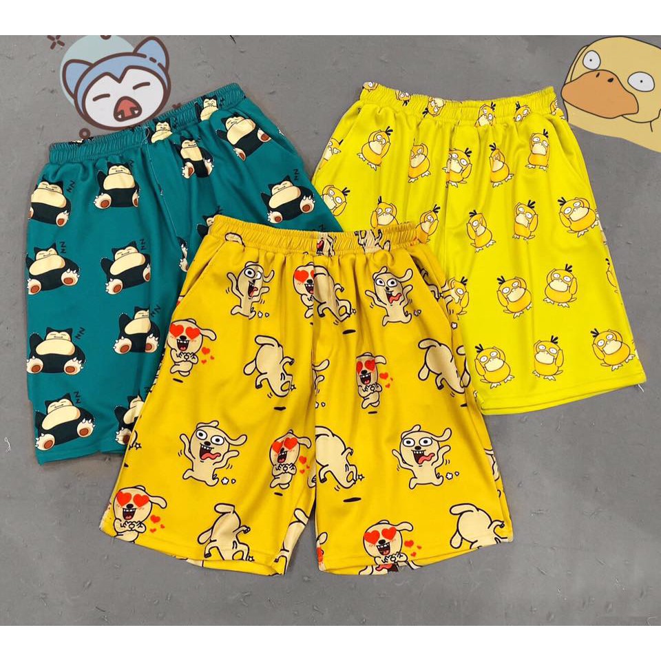 QUẦN SHORT CARTOON HOẠT HÌNH - QUẦN SHORT UNISEX NAM NỮ - SHORT BMO, BT21