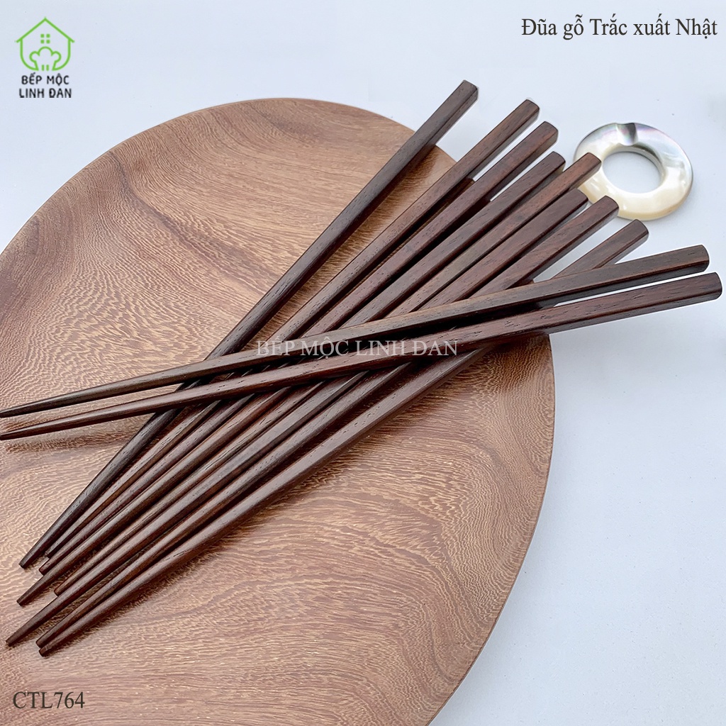 Đũa Nhật Gỗ Trắc Tự Nhiên Siêu Sạch HAHANCO  Đũa Thon Nhỏ Nhẹ