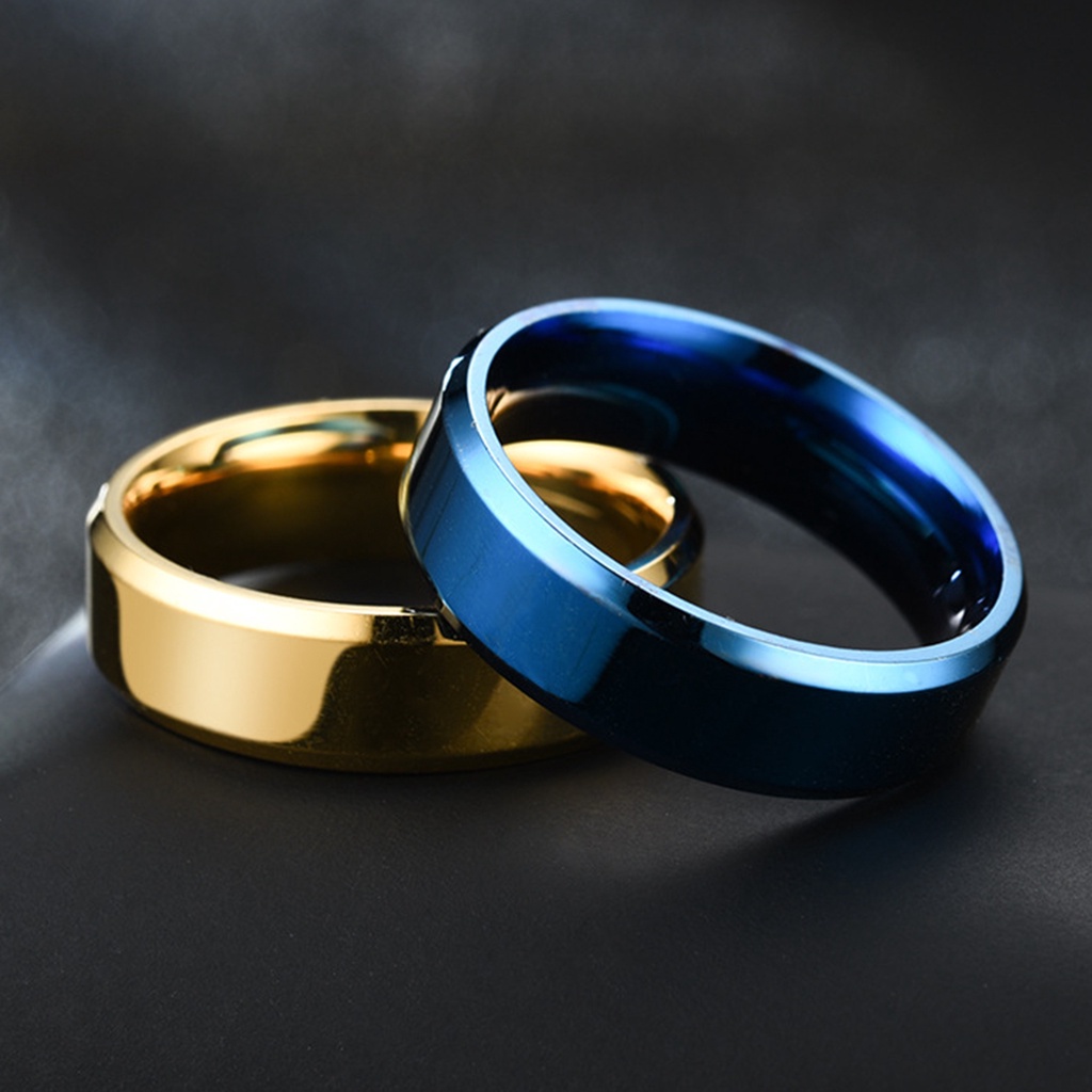 Nhẫn bằng thép không gỉ thiết kế đơn giản thời trang cá tính cho nam