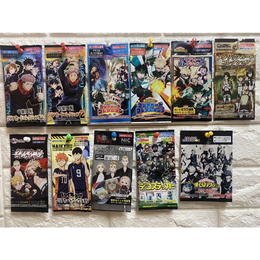 Pack thẻ nhân phẩm sưu tầm Hero Academia, Jujutsu Kaisen, HAIKYU , Tokyo Revenge, Attack on Titan