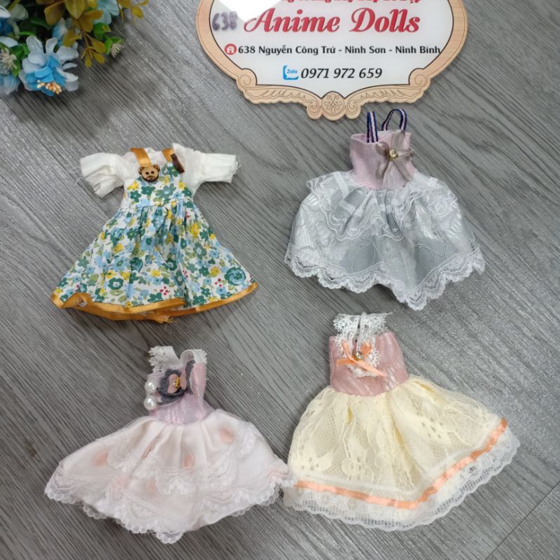 Các Mẫu Váy xoè cho búp bê chibi truyện tranh 23cm
