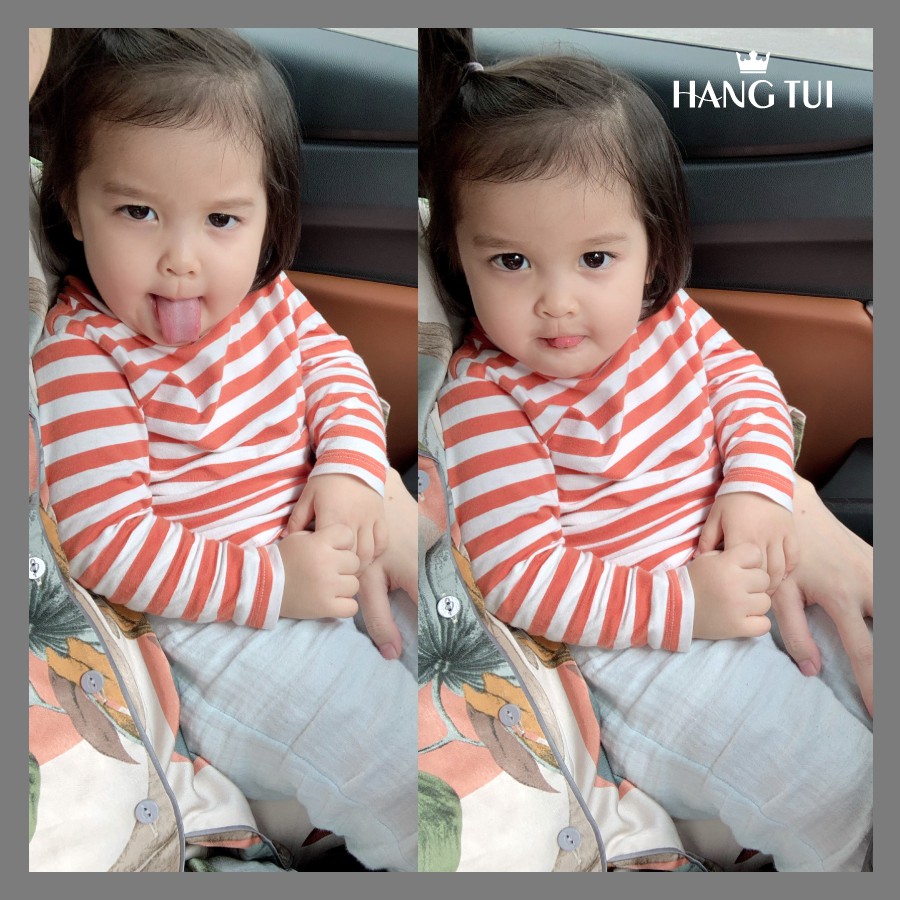 Áo thun cổ lọ Kids 100% cotton vải xuất dư Nhật xịn