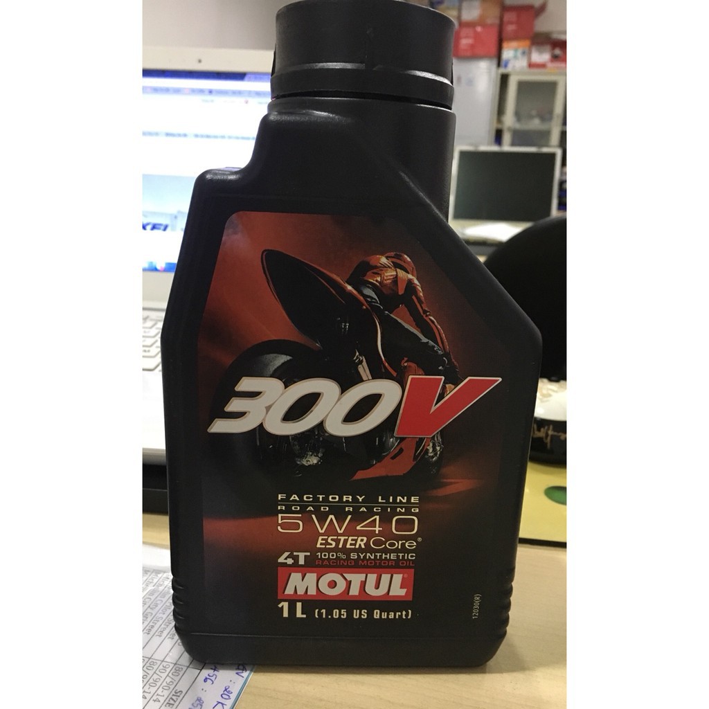 Nhớt Motul 300V 10W40 tem 1 lớp 1L, 1L1, 1L2, 1L3, 1L4