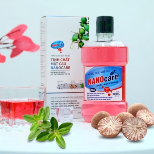 [ Mua 5 Tặng 2 ] Khử Mùi Hôi Miệng Thảo Dược Nước Súc Miệng NANOCARE Đánh Bay Vi Khuẩn Đem Lại Hơi Thở Thơm Mát