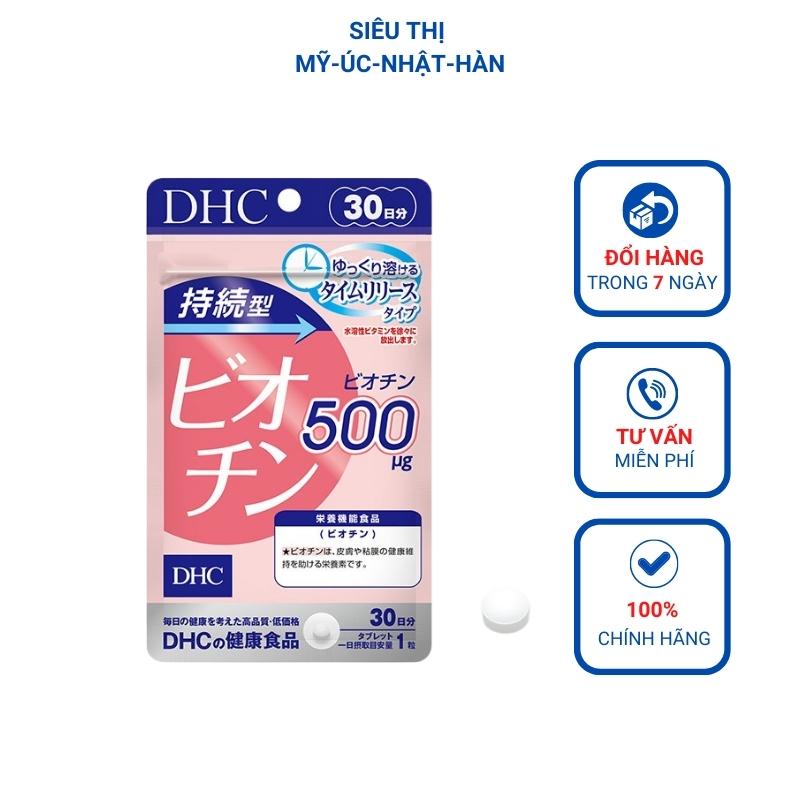 Viên uống Biotin DHC Nhật Bản ngăn rụng tóc và kích thích mọc tóc, dưỡng da và móng khỏe mạnh gói 30 ngày