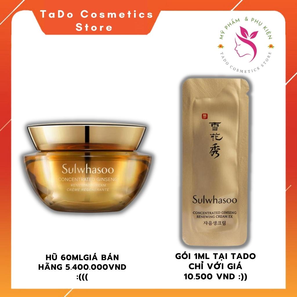 Kem dưỡng Sulwhasoo Concentrated Ginseng Renewing Perfecting Cream gói 1ml - chiết xuất nhân sâm , chống lão hóa