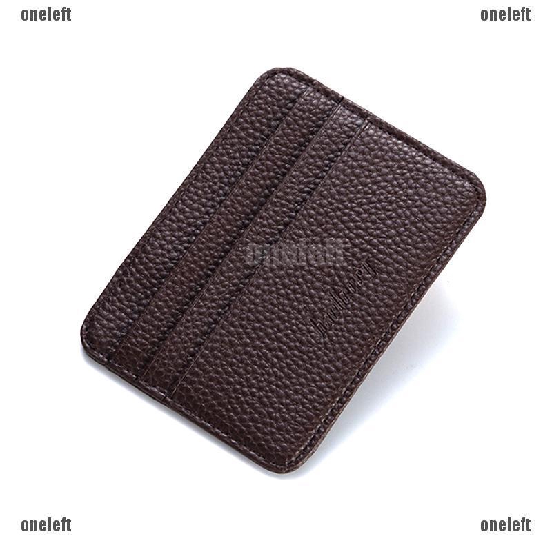 👗THỊNH HÀNH👗Mens Leather Card Slim Bank Credit Card ID Card Holder Case Bag Wallet Holder