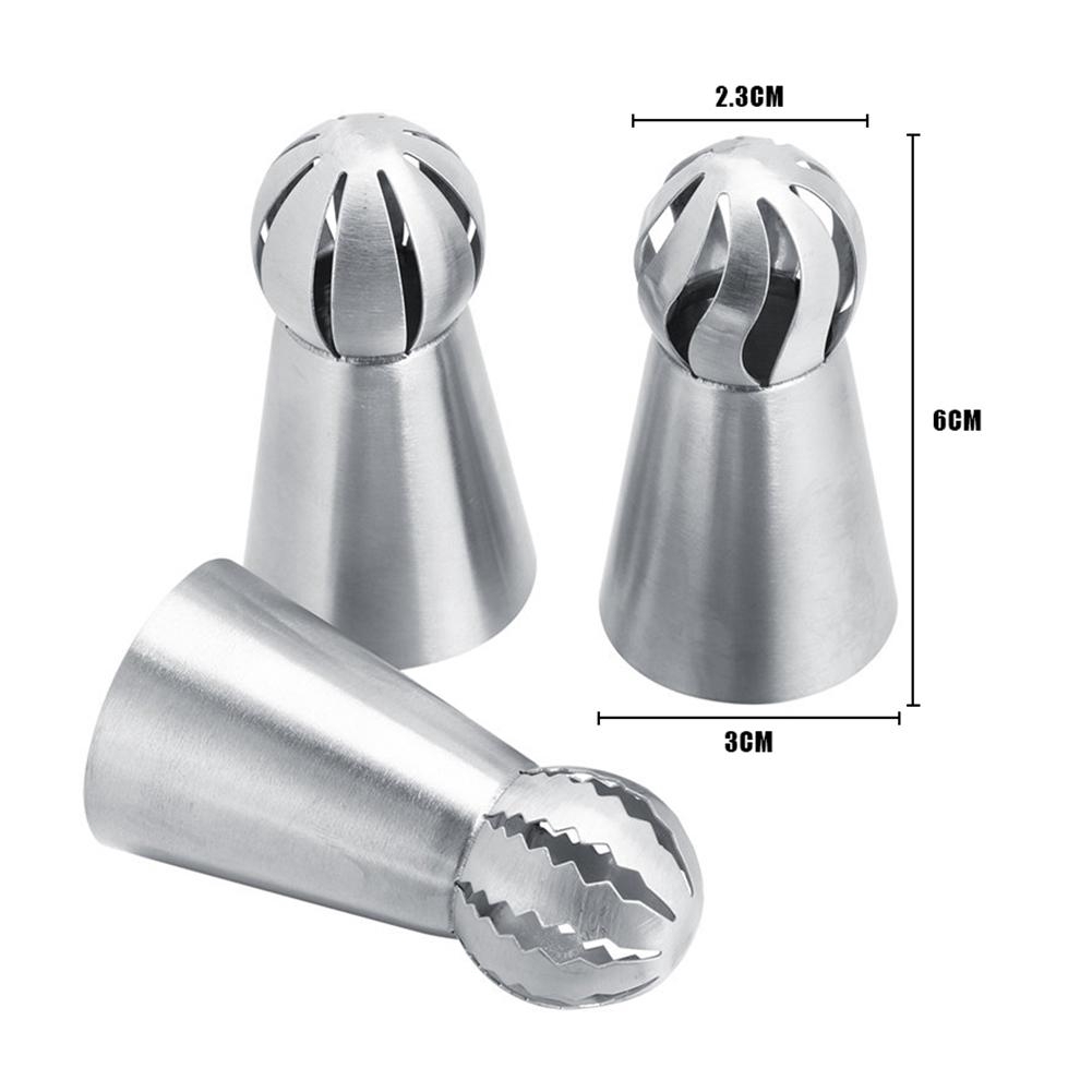 Set 3 vòi bắt bông kem bằng thép không gỉ tiện dụng trang trí cho bánh kem