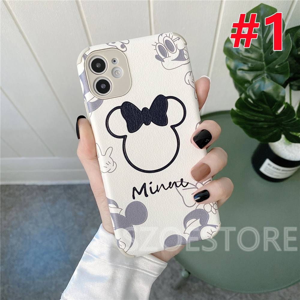 Fashion Mickey Minnie Mouse Skin-Friendly Lambskin Soft Phone Case for Vivo V20Pro Y12s Y20 Y20i Y20s Y70s X50 X50Pro Y50 Y30 Y30i Y19 S1 Y17 Y15 Y12 Y11 V9 Y85