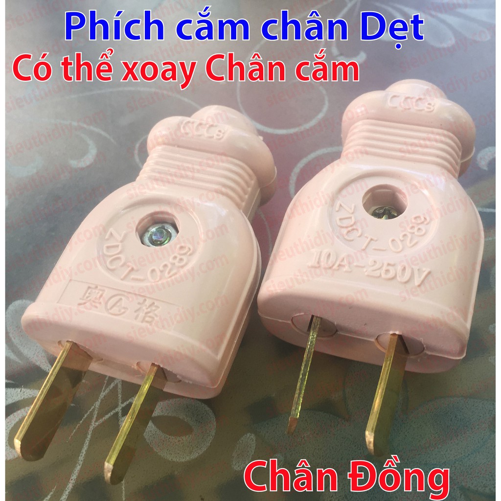 Phích cắm chân Dẹt xoay Chân hỗ trợ chuẩn Nhật, Mỹ, Úc nhựa ABS