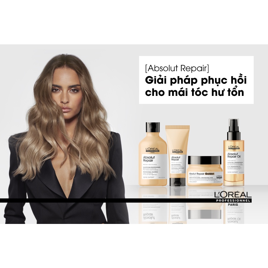 Dầu Gội xả L'oreal absolut repair chăm sóc tóc hư tổn 1500ml - 750ml