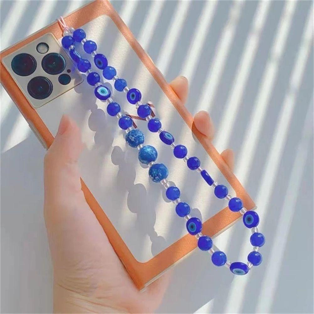 Dây Đeo Điện Thoại Họa Tiết Mắt Quỷ Handmade Chống Thất Lạc
