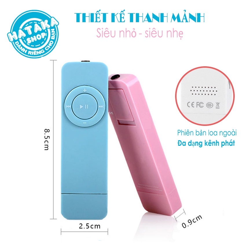 Máy nghe nhạc mp3 USB di động bỏ túi tặng tai nghe và dây đeo