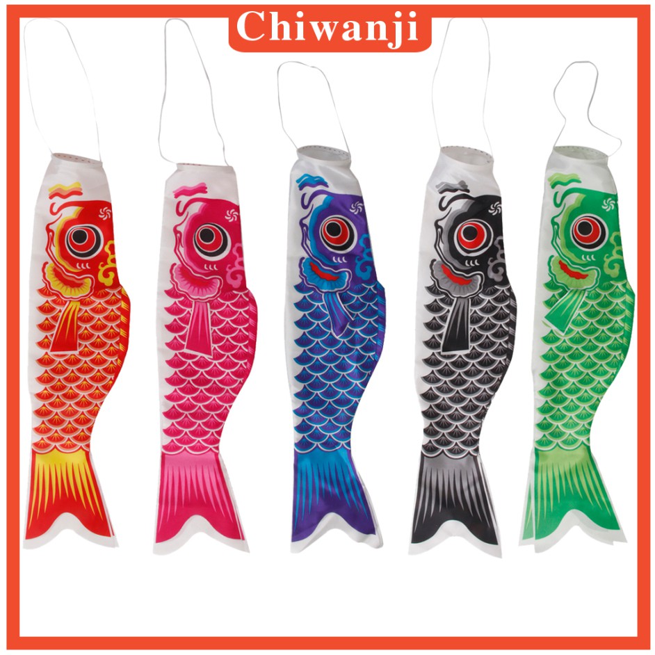 Set 5 Cờ Treo Cá Chép 40cm Phong Cách Nhật Bản