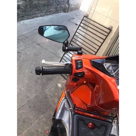 Gương gù xe máy CRG bằng nhôm đúc chống rung chói, thiết kế đẹp cho xe máy