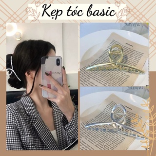Kẹp tóc càng cua trơn basic - kẹp tóc nữ - kẹp tóc kim loại