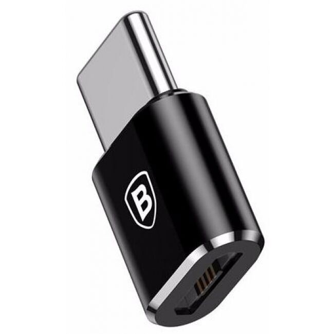 Bộ chuyển đổi Baseus sạc nhanh 2.4A từ Type-C ra Micro hỗ trợ truyền dữ liệu thiết kế nhỏ gọn tiện lợi