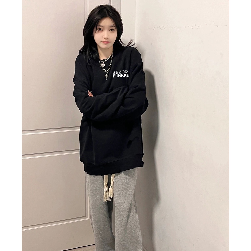 Áo sweater SELVZE tay dài in hoa thời trang cho nữ