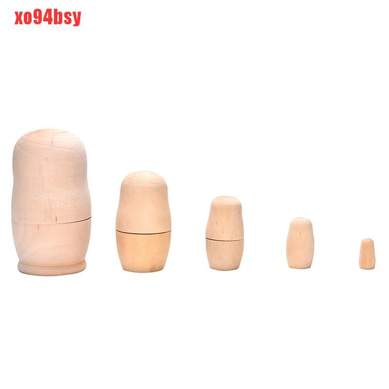 Set 5 Búp Bê Gỗ Chưa Sơn Diy 94bsy