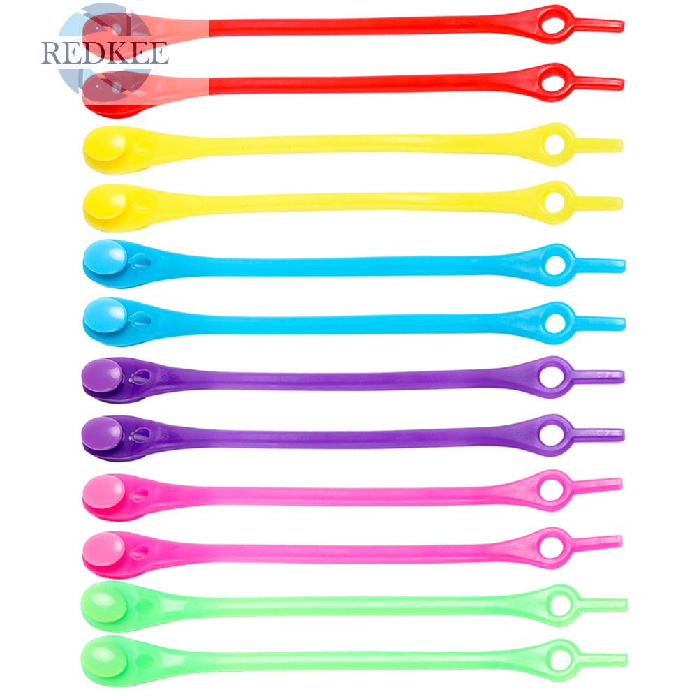 Set 12 dây giày thể thao bằng silicon không cần buộc tiện dụng cho nam và nữ